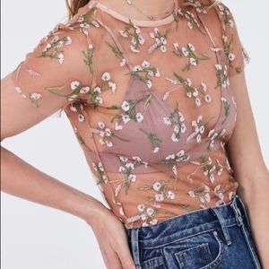 NWT Urban Outfitters Embroidered Tops Size Small